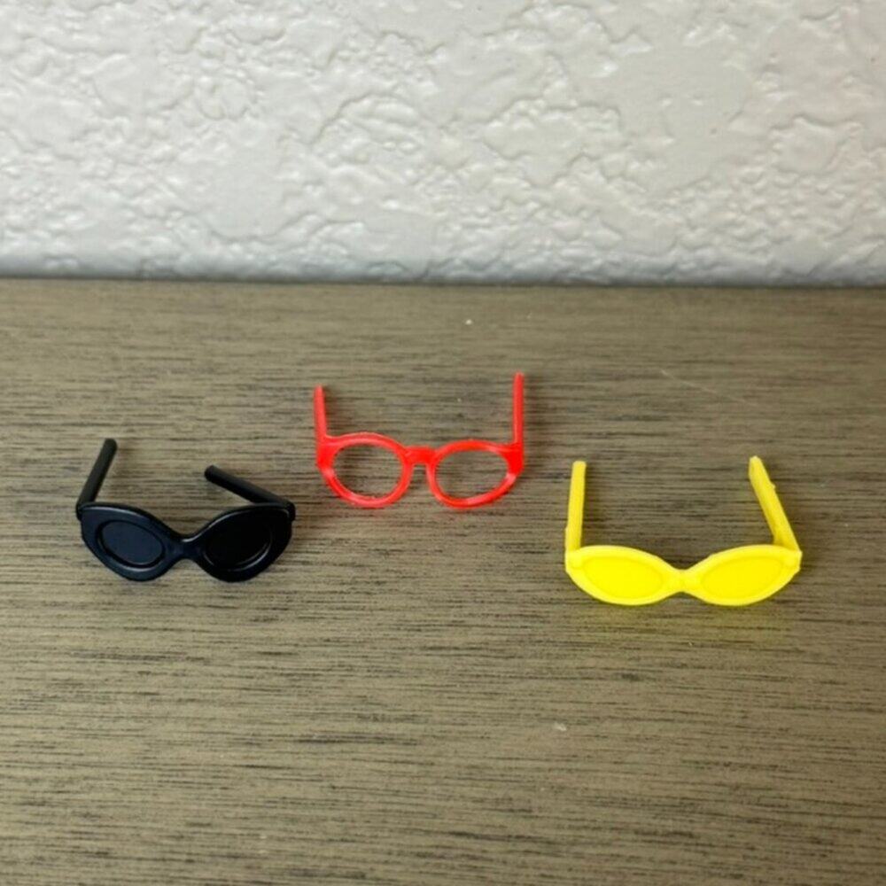 Barbie Set of 3 Glasses/Sunglasses Black,‎ Red, & Yellow